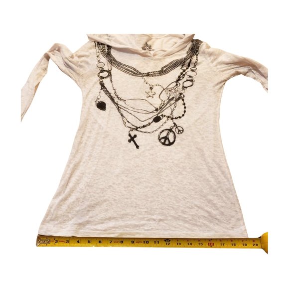 Awake Inc. Graphic Hooded Long Sleeve Top – White – Size L - Picture 8 of 12